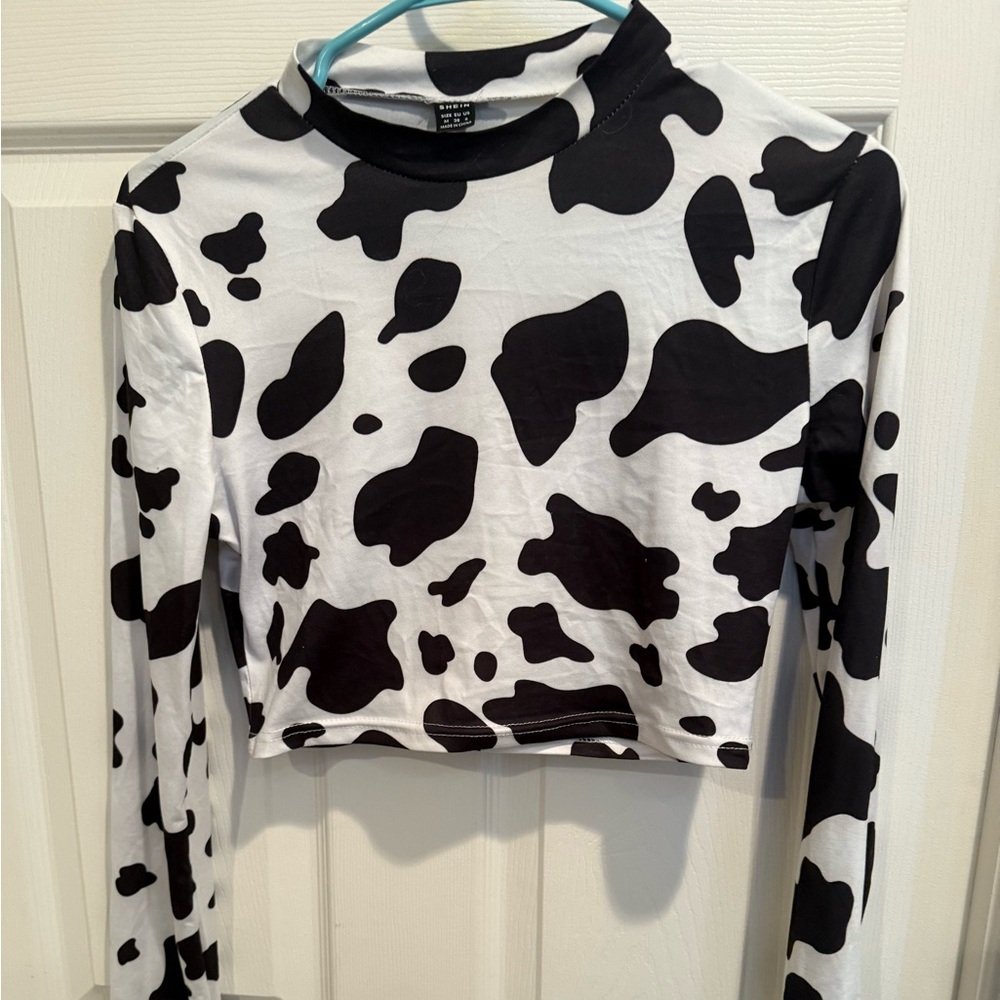 Cow cropped long sleeve